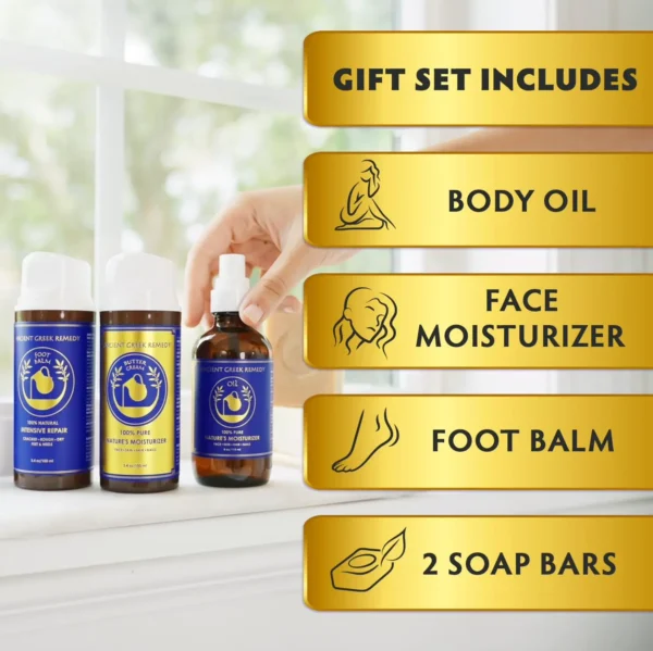Natural Body Pamper Present Set - Lavender-Scented Bath Collection
