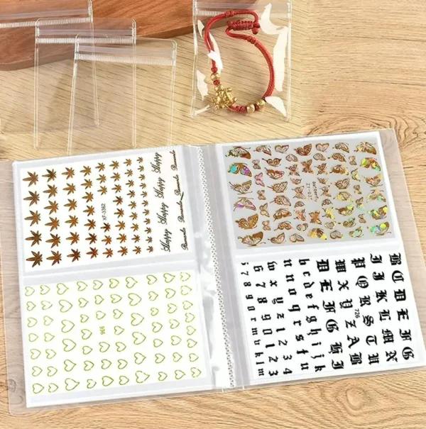 Nail Art Decal Storage Album Book - 80 Slots