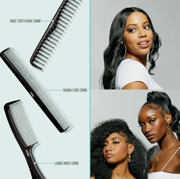 Professional Pin Tail Brush for Styling & Parting - Anti-Static & Heat Resistant Dark