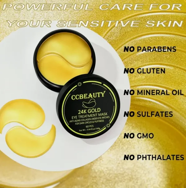 Gold Eye Masks for Puffy Eyes &  Eye Bags