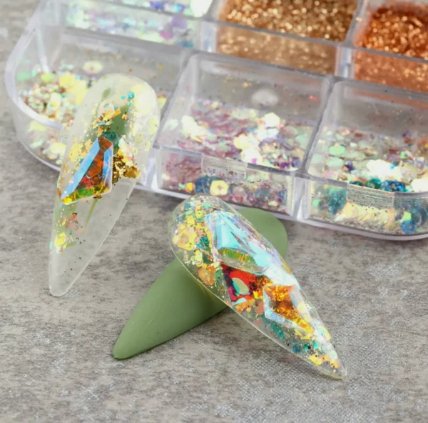 Nail Design Glitter Sequins Powder - Shiny Nail Decor