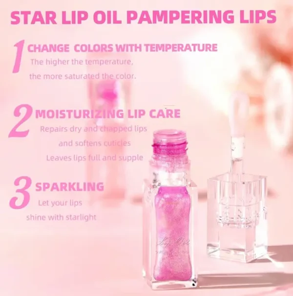 Color Shifting Lips Oil - Hydrating, Large Applicator, 3PCS