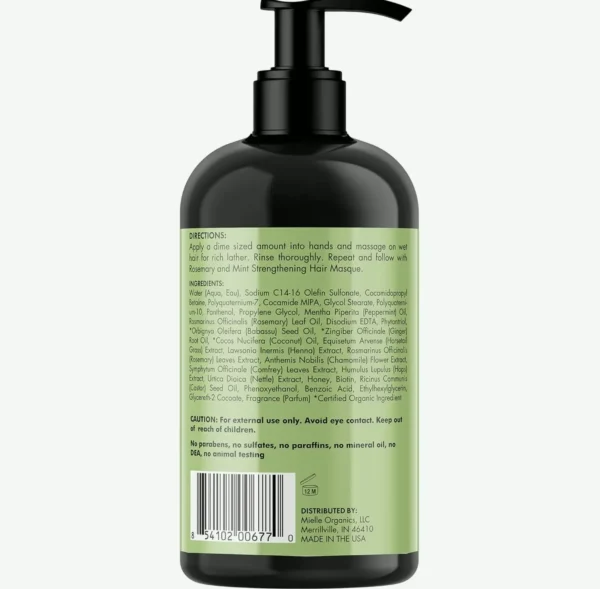 Mielle Organics Rosemary Mint Biotin Shampoo, 12 Ounces