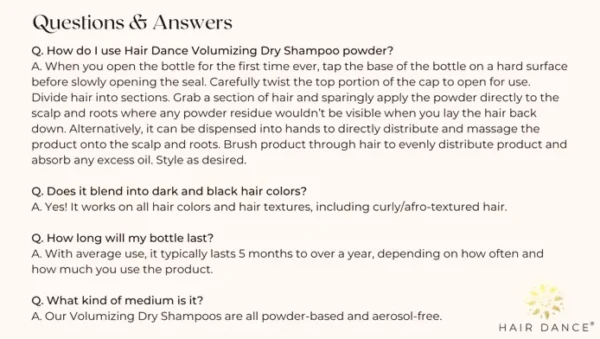 Natural Volume Powder | Non-Aerosol | Corn Free