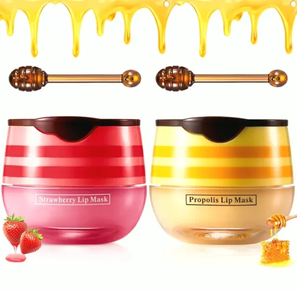 Two-Pack Strawberry & Honey Lip Balm, Hydrating Treatment