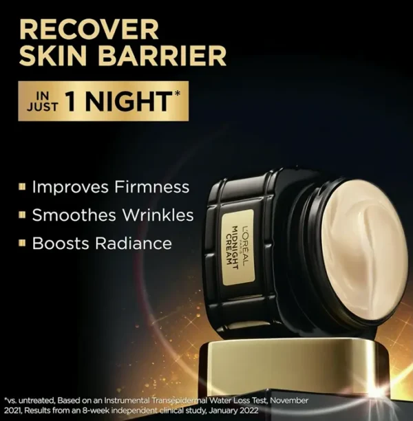 L'Oreal Paris Age Perfection Anti-Aging Nighttime Moisturizer, Reduce Wrinkles & Firm 1.7oz + Elixir Sample
