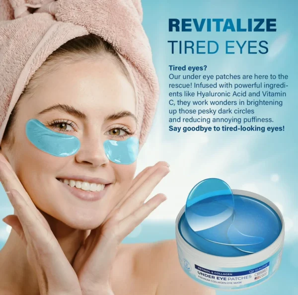 Under-Eye Patches for Puffy Eyes, 60 Pieces Retinol Gels Treatment