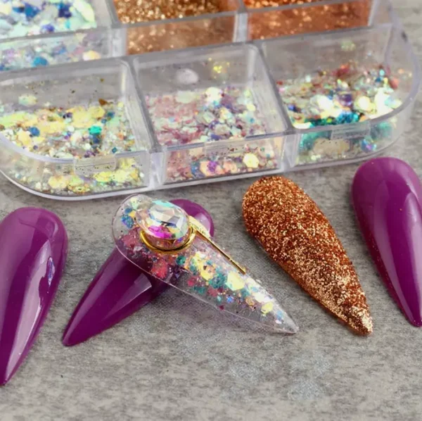 Nail Design Glitter Sequins Powder - Shiny Nail Decor