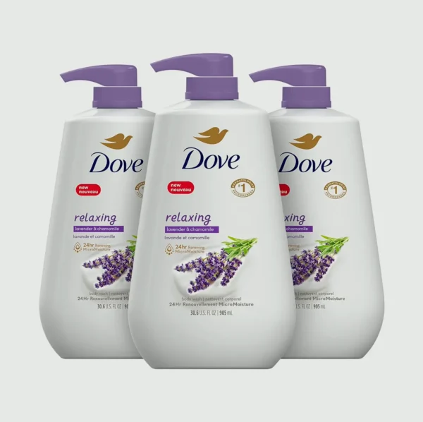 Dove Bath Cleanser with Lavender Oil & Chamomile, 3 Pack