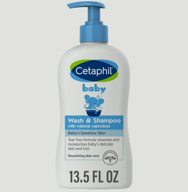 Cetaphil Baby Shampoo with Organic Calendula, Tear-Free, 13.5