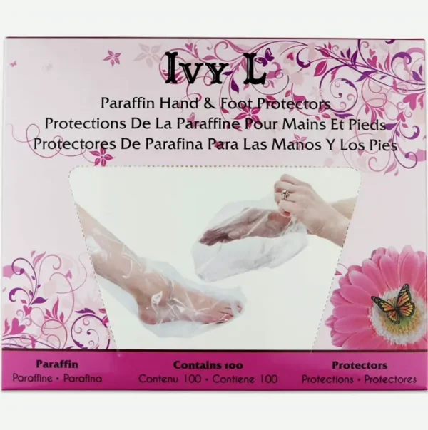 100 pcs Paraffin Plastic Mitt Bags for Hands Home Use