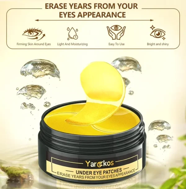 Pieces Gold Under Eye Patches, 30 Pairs, Hydrating Treatment