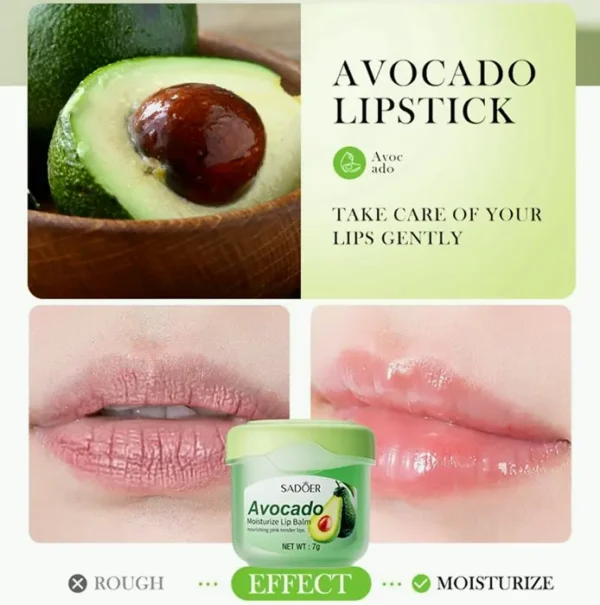 Avocado-based Lip Balm, Hydration for Dry Crack Lips