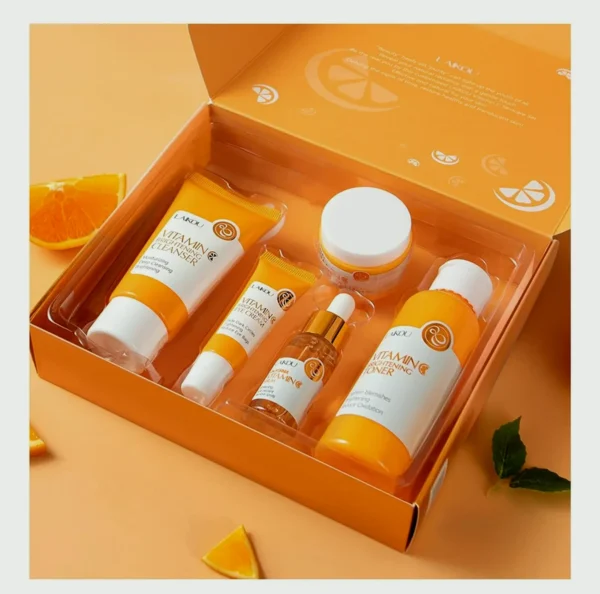 Vit C Skin Care Gift Set, 5-in-1 Including Wash, Refresher, Elixir