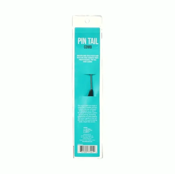 Professional Pin Tail Brush for Styling & Parting - Anti-Static & Heat Resistant Dark