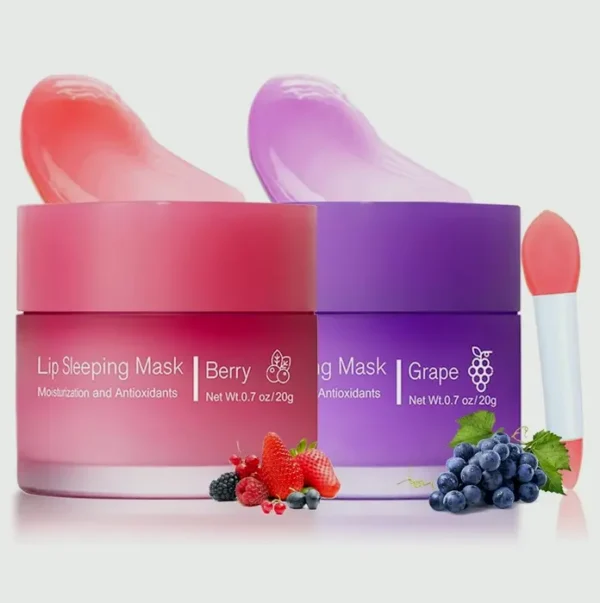 Pair of Korean Lip Care Kit with Wand (Berry + #4Grape)