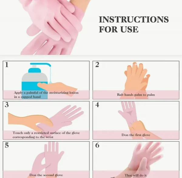 Spa Gel Hydrating Gloves Women's Hand Care, Non-Slip Lotion Gloves