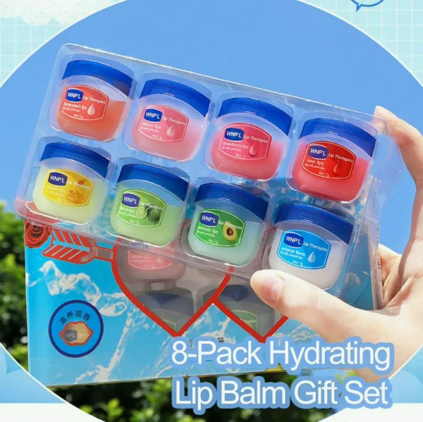 Lip Balm Set, 8 Pieces Hydrating Flavored Gift Kit