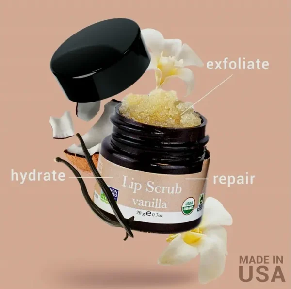 Organic Vanilla-Infused Lip Scrub