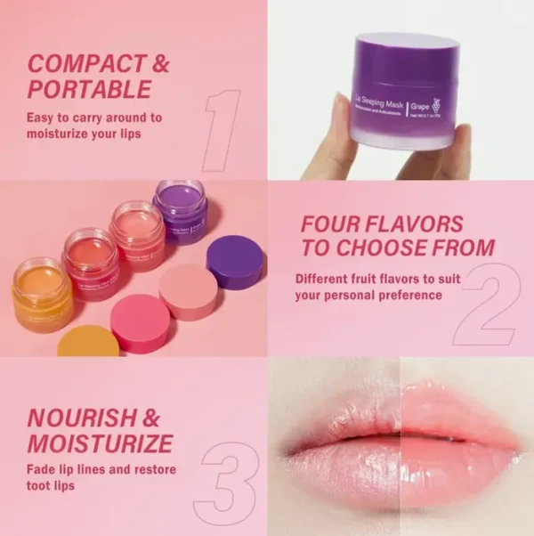 Pair of Korean Lip Care Kit with Wand (Berry + #4Grape)
