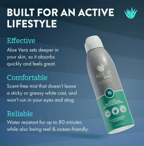 Aloe Up Spray Sun Protection 15+ - 6 Oz