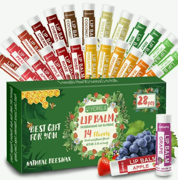 Bulk Set Natural Lip Balm with Vitamin E and Coconut Oil