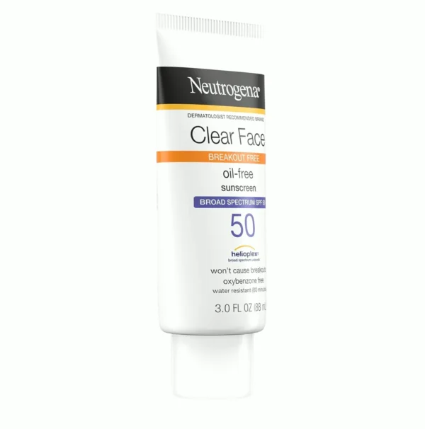 Neutrogena Clear Sunscreen SPF 50 Breakouts Twin Set 3 oz Each