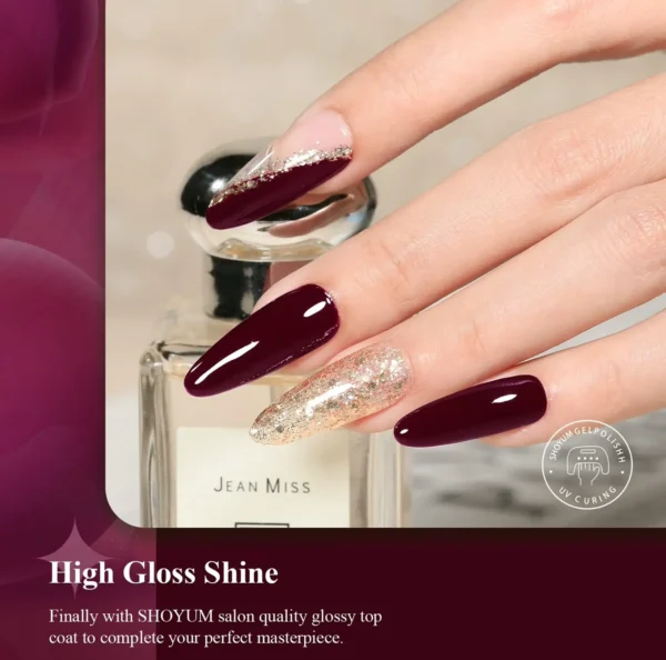 UV Manicure Polish, 15ml Mahogany Color