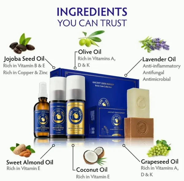 Natural Body Pamper Present Set - Lavender-Scented Bath Collection