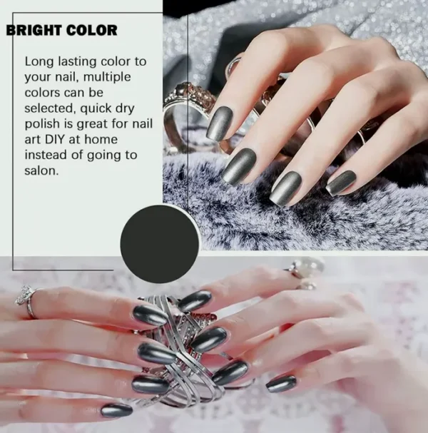 Holographic Nail Mirror Varnish