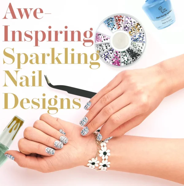 Nail Art Kit for Teens with Rhinestones
