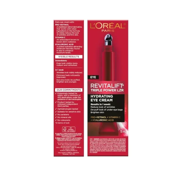 LOreal Parisian Revive Tri Strength Anti-Age Eye Treatment, Half oz.