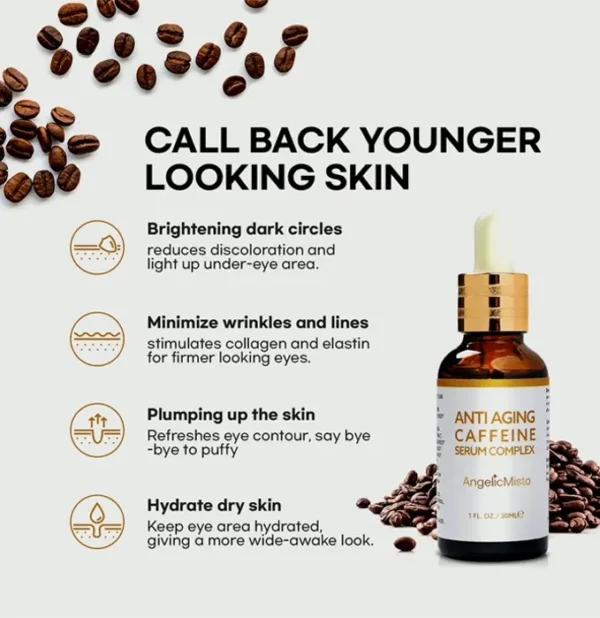 AngelicMisto Coffee Eye Cream for Shadowy Circles and Swelling – 1oz