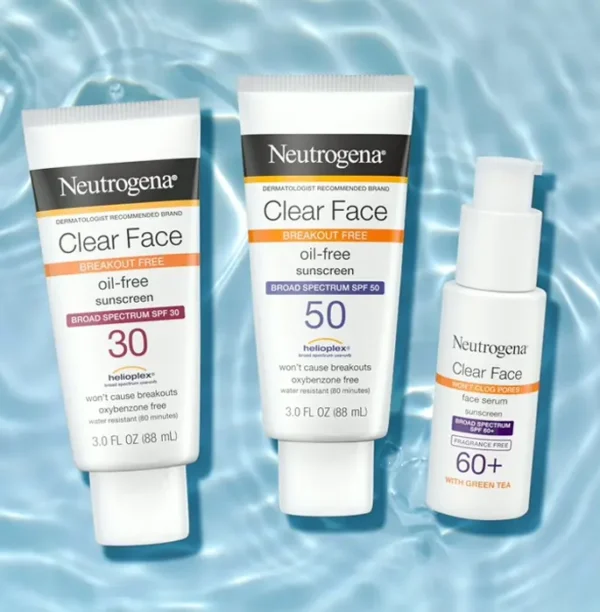 Neutrogena Clear Sunscreen SPF 50 Breakouts Twin Set 3 oz Each