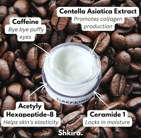 Caffeine Eye Cream | Reduces Puffiness & Dark Circles
