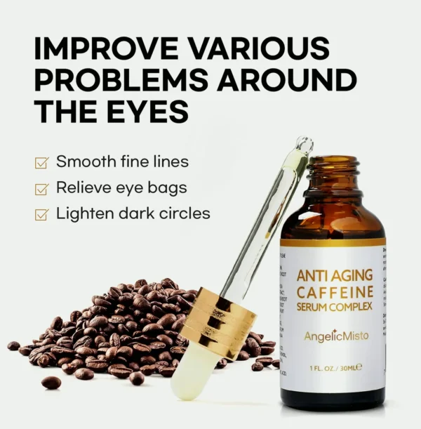 AngelicMisto Coffee Eye Cream for Shadowy Circles and Swelling – 1oz