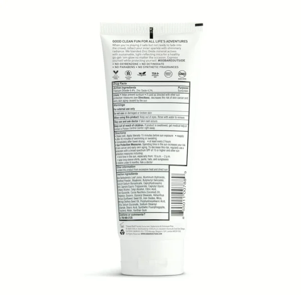 Natural Sunscreen SPF 30 Cream, 3.4 oz Fl Oz by Bare Republic